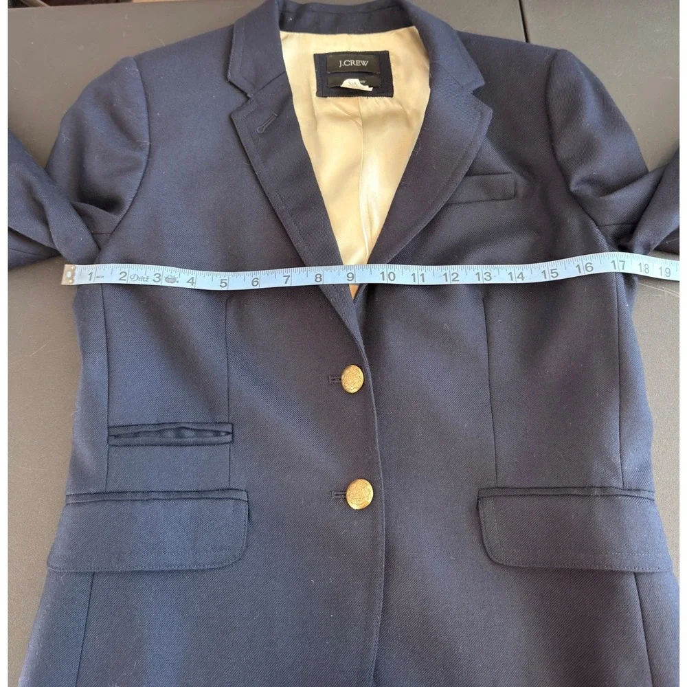 J.Crew‎ Original Wool Schoolboy Blazer Navy Blue Office Work Business Casual 4